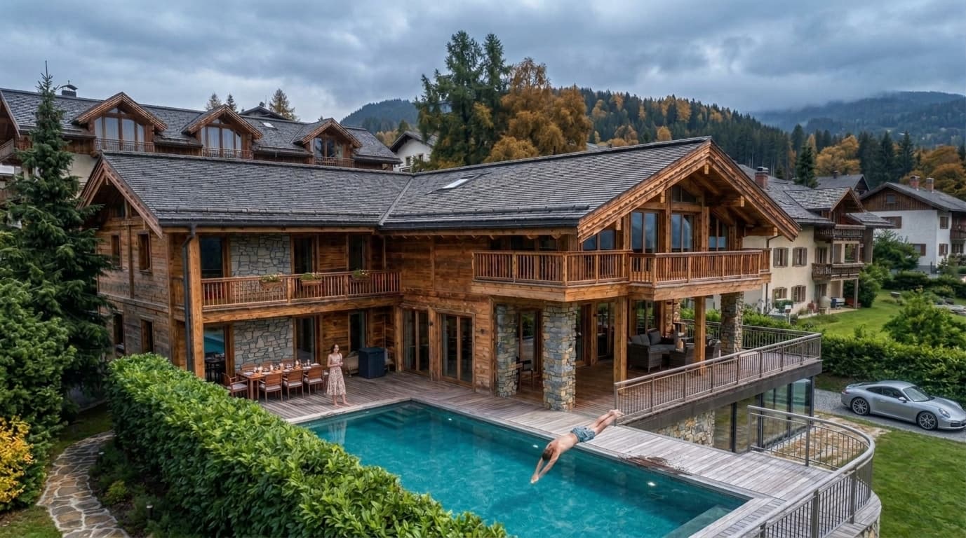 Hangvilla im Chalet-Stil — Ansicht 3